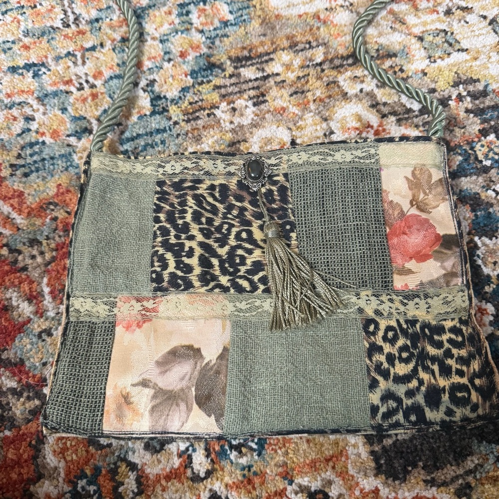 Handmade patchwork vintage bag - image 2